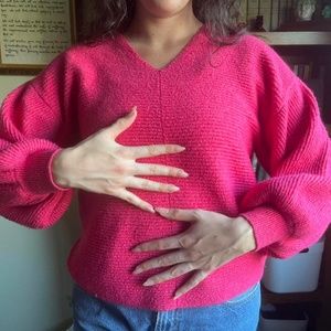 Bright pink sweater